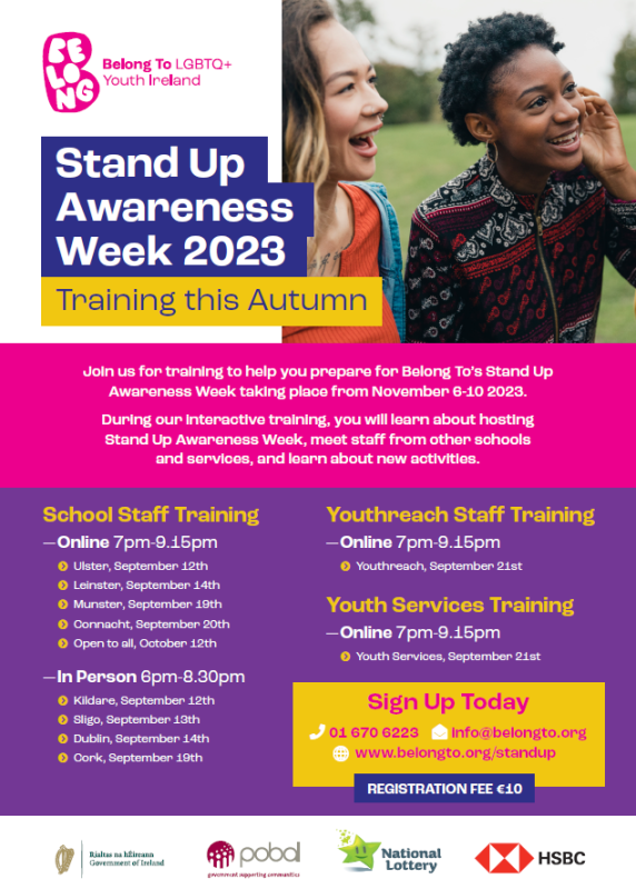 belongto stand up awareness week training poster