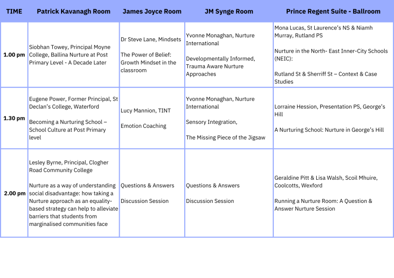conference schedule