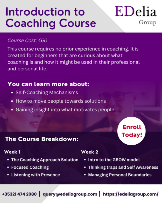 introduction to coaching course poster