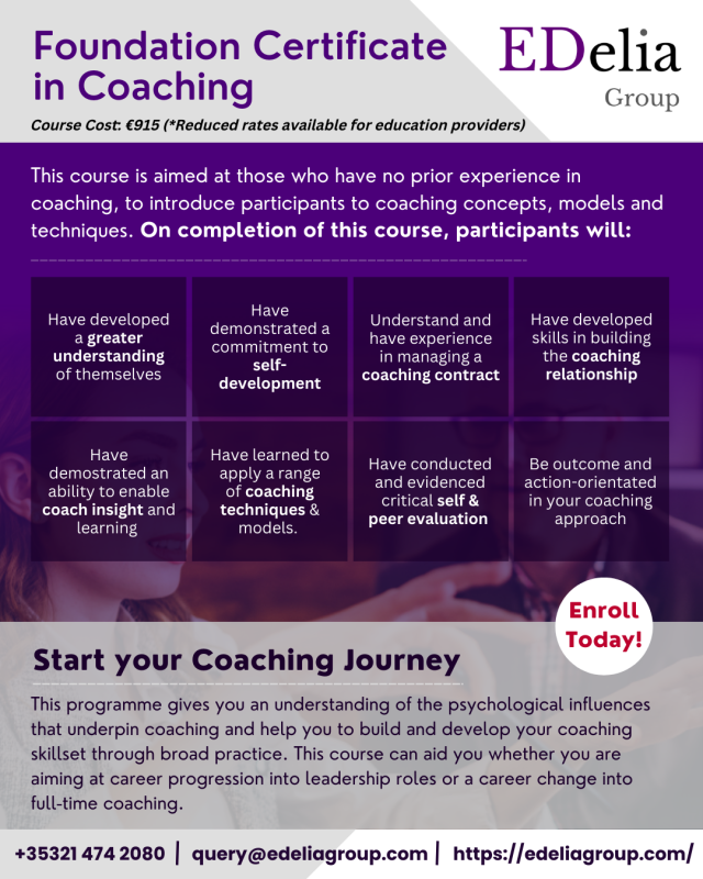 p2 foundation certificate in coaching poster