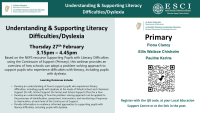 25TRA156 EPS/ESCI - Understanding & Supporting Literacy Difficulties/Dyslexia