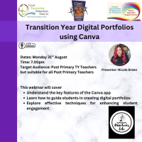 26TRA645 Transition Year Digital Portfolios using Canva