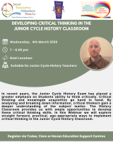 26TRA348 Developing critical thinking in the Junior Cycle History Classroom