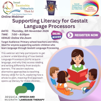 26TRA750 Supporting Literacy for Gestalt Language Processors