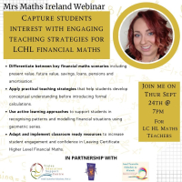 26TRA652 Capture students interest with engaging teaching strategies for LCHL financial maths